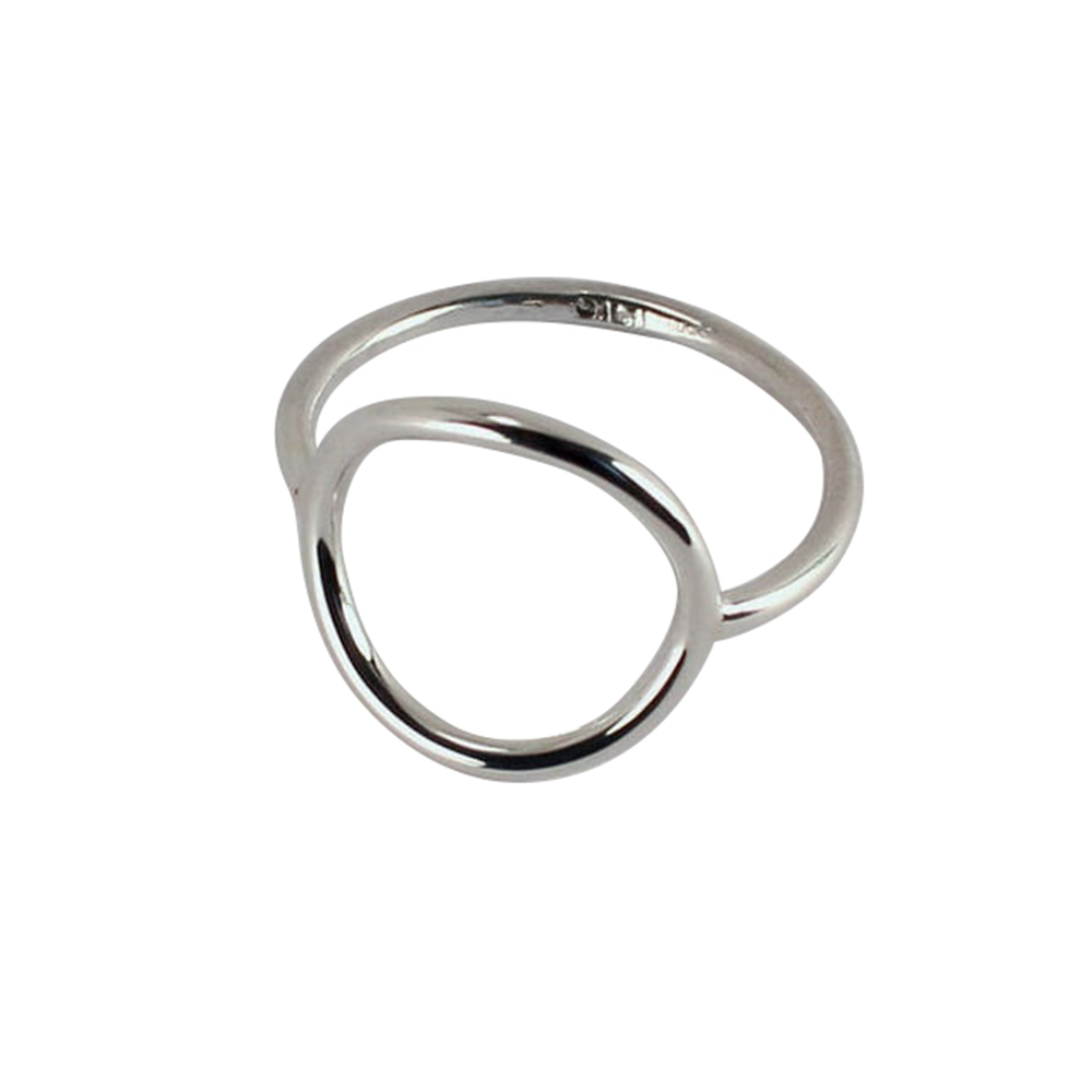 925 Sterling Silver Handmade Open Circle Ring