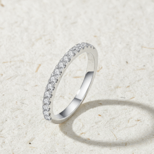 Eternity Band - Thin Wedding Ring for Women - Dainty Stacking Ring - Minimalist Bridal Jewelry - Anniversary Gift for Her