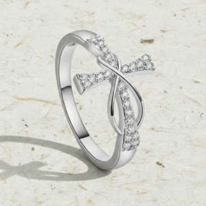 925 Sterling Silver Infinity Cross Ring for Women, Dainty CZ Cross Ring, Christian Jewelry, Religious Promise Ring, Faith Gift for Her