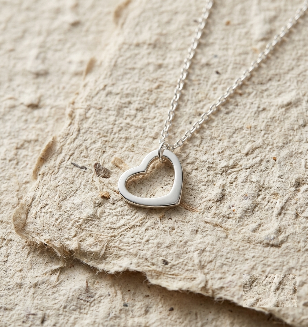 Dainty Heart Necklace, 925 Sterling Silver Minimalist Pendant, Small Open Heart Charm, Delicate Silver Chain Necklace, Everyday Jewelry Gift - Image 2
