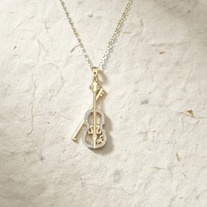 Violin Necklace, Sterling Silver Violin Pendant, Music Lover Gift, Musician Jewelry for Her, Dainty Violin Charm, Gift for Violin Teacher