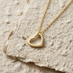 Dainty Heart Necklace, 925 Sterling Silver Minimalist Pendant, Small Open Heart Charm, Delicate Silver Chain Necklace, Everyday Jewelry Gift