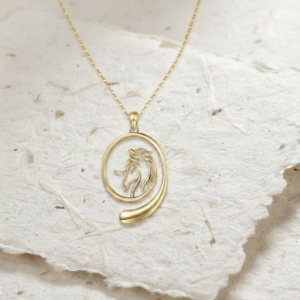 terling Silver Horse Necklace, Minimalist Horse Pendant, Dainty Equestrian Jewelry, Animal Lover Gift, Delicate Horse Charm Necklace
