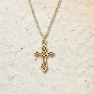 Handcrafted Celtic Cross Necklace, 925 Sterling Silver Irish Knot Pendant, Trinity Knot Cross, Minimalist Religious Jewelry Gift for Her