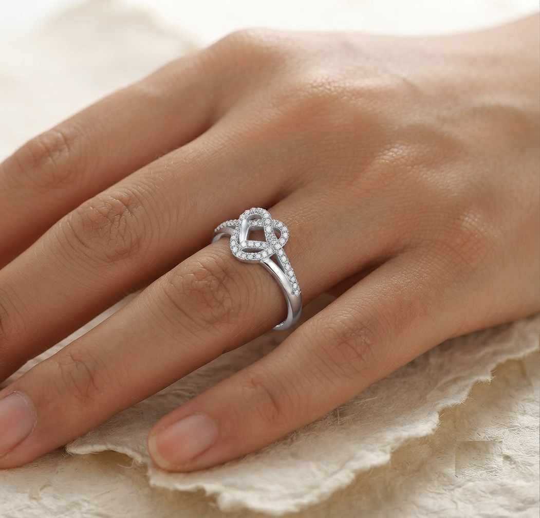 Forever Together Ring, Sterling Silver Infinity Heart Ring, Personalized Promise Ring for Her, Romantic Couple Jewelry, Anniversary Gift - Image 5
