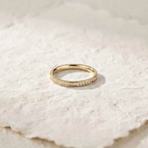 925 Sterling Silver Baguette Ring, Channel Set Half Eternity Band, Minimalist Stacking Ring, Dainty Diamond Alternative , Minimalist Jewelry