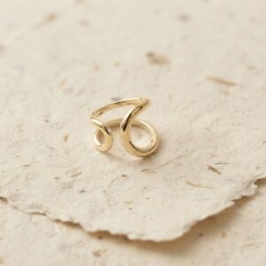 925 Sterling Silver Open Ring | Minimalist Modern Wrap Ring | Dainty Geometric Statement Ring Adjustable Open Band Everyday Minimal Jewelry