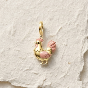 Rooster Charm for Bracelet, 925 Sterling Silver Farm Animal Jewelry, Cute Chicken Pendant, Gift for Animal Lover, Minimalist Jewelry
