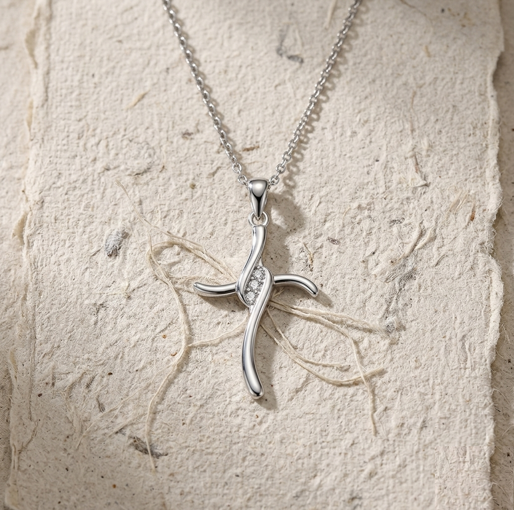 925 Sterling Silver Twisted Cross Necklace for Women, Dainty Religious Jewelry, Infinity Wrap Cross Pendant, Christian Faith Gift for Her - Image 5