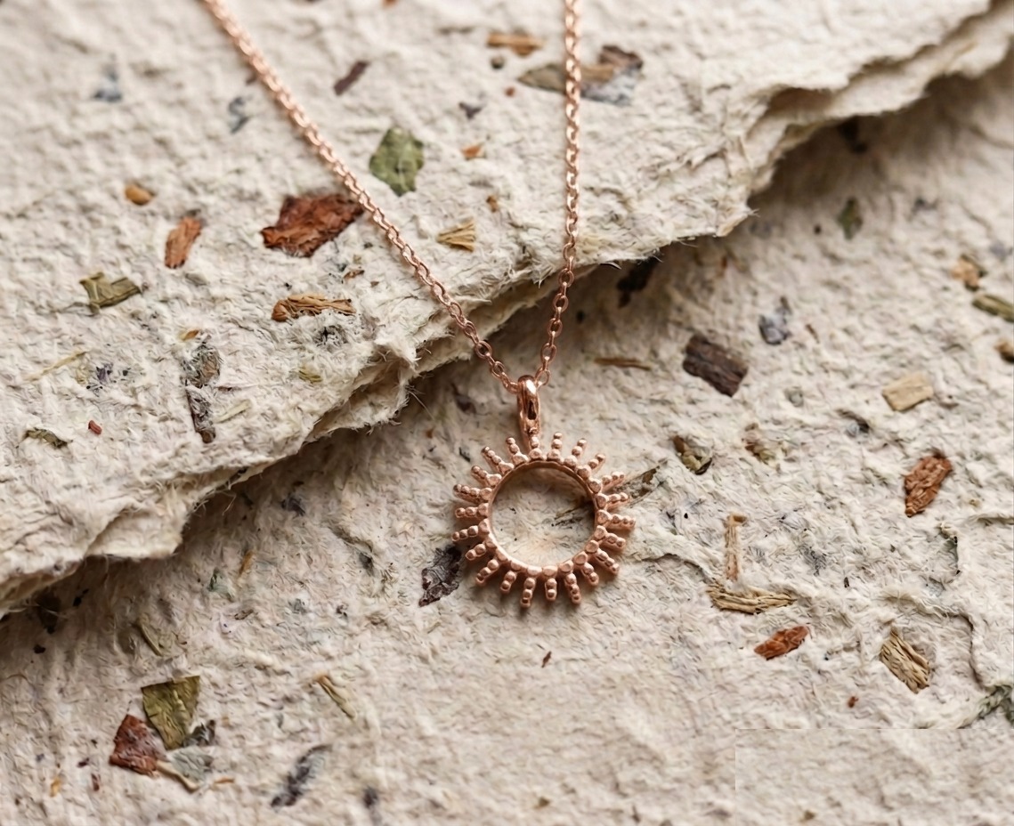 Sun Necklace, Dainty Celestial Pendant, Minimalist Sunshine Jewelry, Tiny Sunburst Charm Necklace, Gift for Her, Sol Necklace - Image 5
