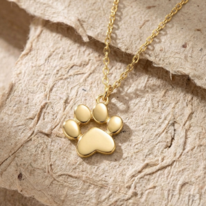 Dainty Paw Print Necklace, Pet Memorial Jewelry, Sterling Silver Dog Paw Necklace, Pet Jewelry, Animal Lover Gift, Cat Paw Pendant