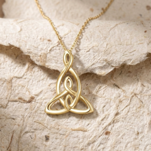 Handmade Celtic Motherhood Knot Necklace in 925 Sterling Silver, Mother Daughter Trinity Pendant, Meaningful Family Jewelry Gift for Mom