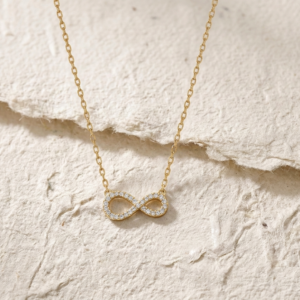 Infinity Symbol Necklace Silver Forever Loop Pendant Dainty Anniversary Gift for Wife Meaningful Romantic CZ Jewelry Gift for Women