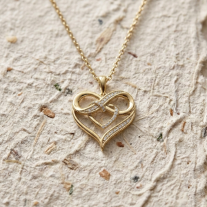 Double Heart Infinity Necklace, Romantic Interlocking Heart Pendant for Women, Dainty Heart Jewelry, Anniversary Gift for Her