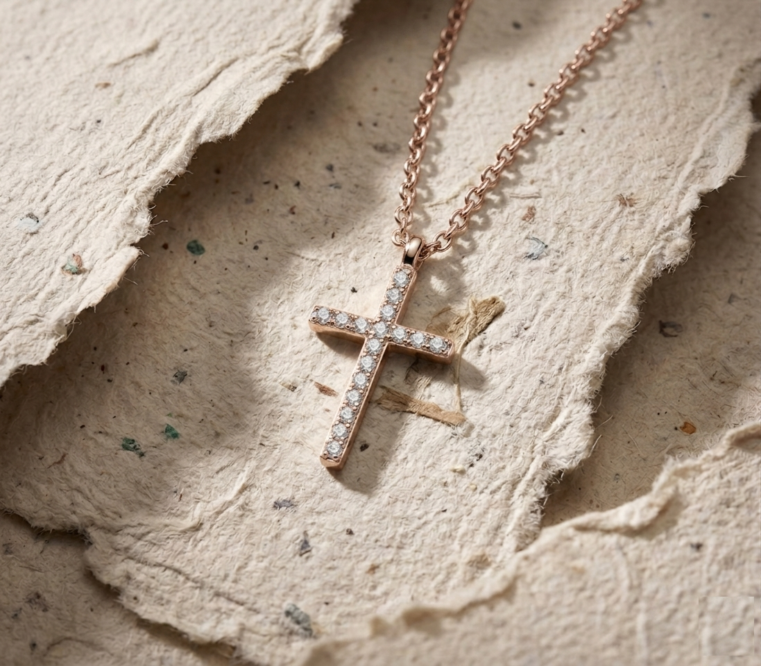Dainty Silver Cross Necklace for Women, Minimalist 925 Sterling Silver Cross Pendant, Sparkly Diamond Cz Cross, Christian Faith Jewelry Gift - Image 2