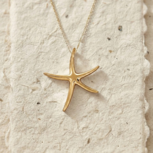 Sterling Silver Starfish Necklace, Dainty Sea Star Pendant, Minimalist Ocean Jewelry, Beach Lover Gift for Her, Nautical Silver Charm