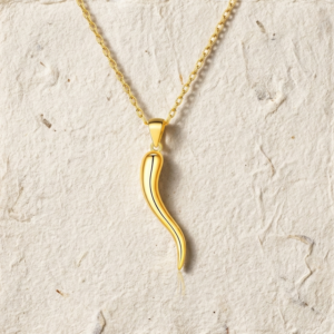925 Sterling Silver Italian Horn Necklace, Cornicello Pendant for Good Luck, Protection Jewelry, Minimalist Dainty Necklace, Gift for Her