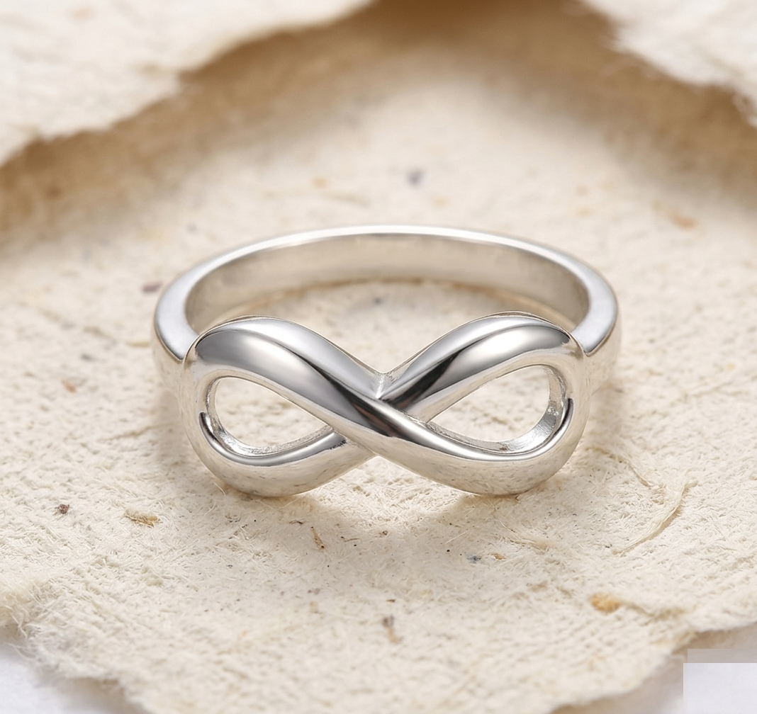 Simple Infinity Ring - Delicate Stackable Band for Her - Minimalist Symbol of Love Jewelry - Image 4