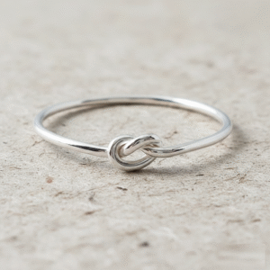 Love Knot Ring for Women, Dainty Promise Ring, Minimalist Knot Band, Simple Anniversary Gift for Her, Tie the Knot Ring
