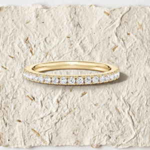 Cubic Zirconia Eternity Band - Thin Pave Wedding Ring for Women - Minimalist Stacking Ring - Anniversary Band - Women Jewelry