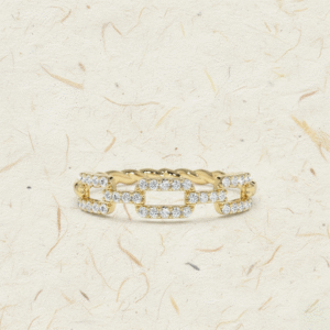 Link Ring, Dainty Chain Statement Ring for Women, Minimalist Geometric Jewelry