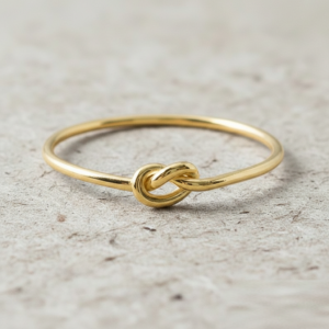 Love Knot Ring for Women, Dainty Promise Ring, Minimalist Knot Band, Simple Anniversary Gift for Her, Tie the Knot Ring
