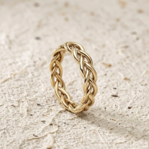 Handmade Braided Wedding Band for Women, Twisted Infinity Eternity Ring, Unique Woven Ring, Delicate Celtic Braid Statement Ring