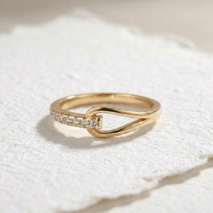 Minimalist Loop Knot Ring in 925 Sterling Silver, Promise Ring for Women, Dainty Stacking Ring, Delicate Everyday Jewelry Gift
