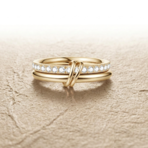 925 Sterling Silver Interlocking Ring, Connected Stacking Bands, Dainty CZ Eternity Ring, Minimalist Linked Ring, Promise Gift for Her