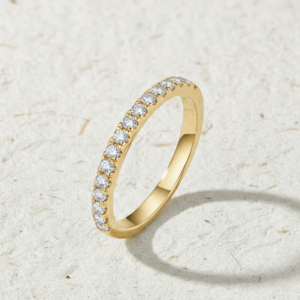 Eternity Band - Thin Wedding Ring for Women - Dainty Stacking Ring - Minimalist Bridal Jewelry - Anniversary Gift for Her