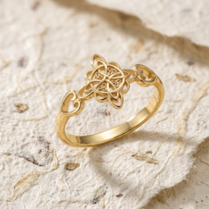 Celtic Knot Ring for Women, 925 Sterling Silver Irish Knot Jewelry, Dainty Heart Promise Ring, Anniversary Gift for Her, Silver Ring
