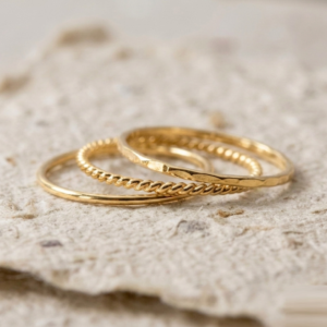 925 Sterling Silver Stacking Rings Set, Minimalist Silver Band Ring, Dainty Twisted Rope Ring, Hammered Silver Ring, Delicate Jewelry Gift