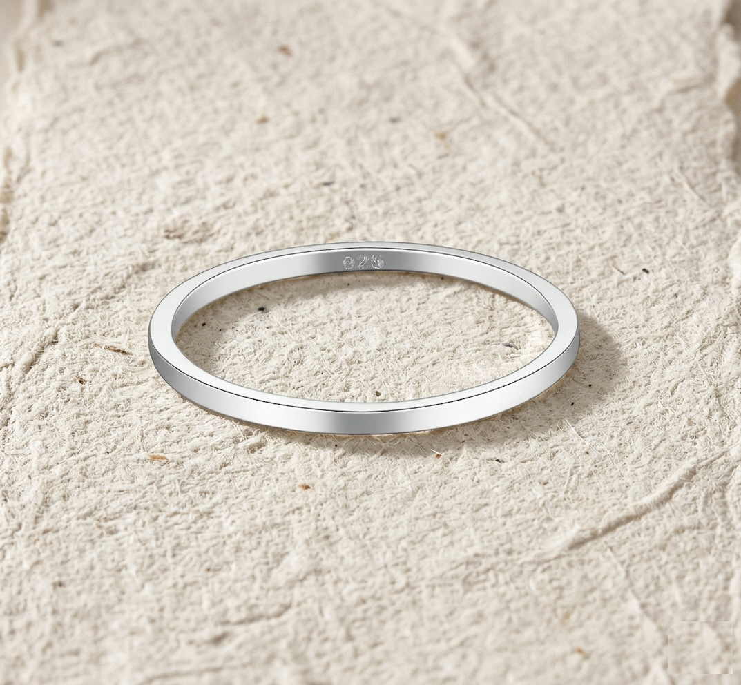 Minimalist Band for Women, Thin Stackable Dainty Ring, Plain Wedding Band, Simple Everyday Jewelry, Comfort Fit Ring - Image 2