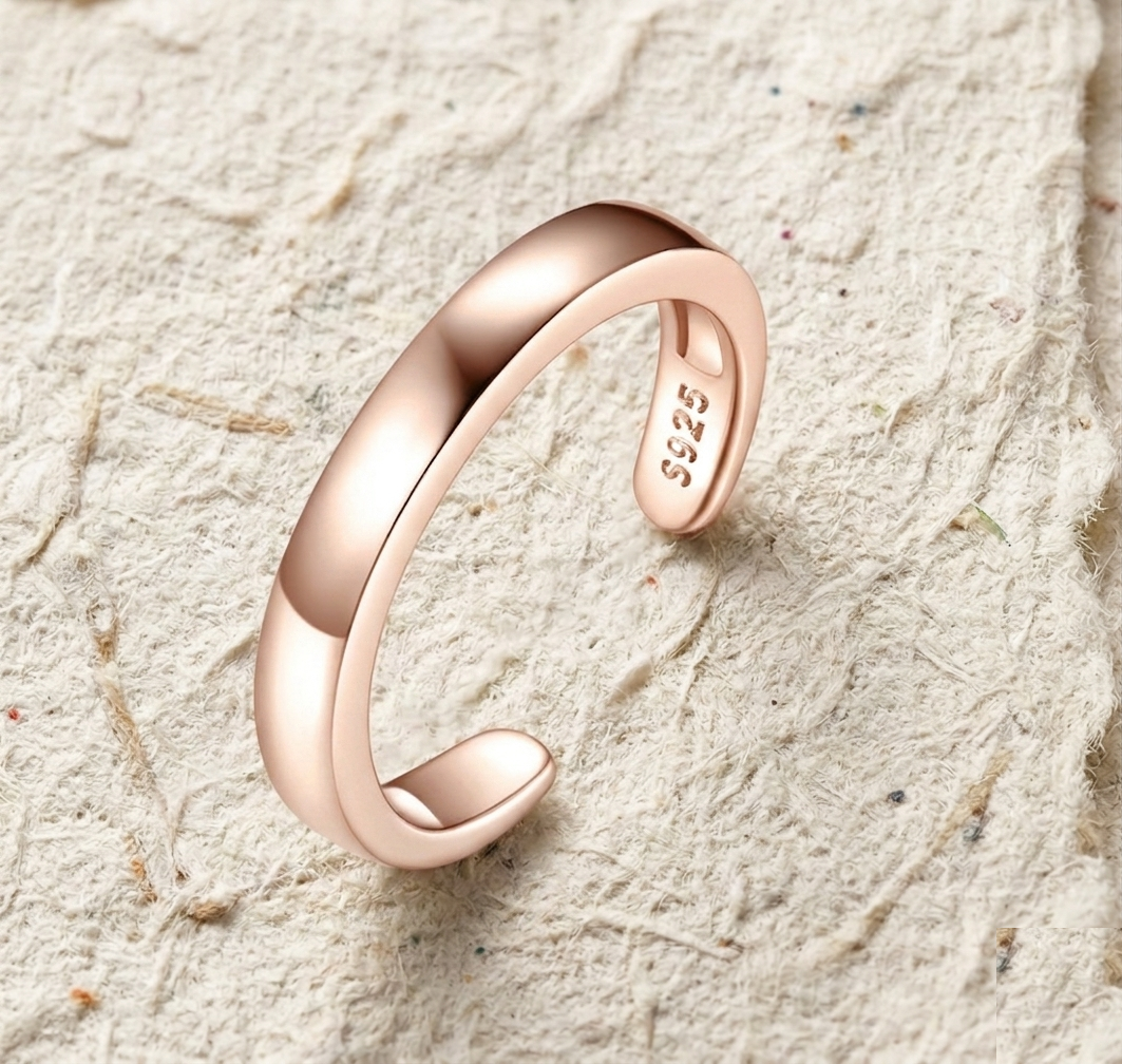 Minimalist Silver Stacking Ring • Thin Sterling Silver Band • Dainty Thumb Ring for Her • Simple Everyday Jewelry • Gift for Best Friend - Image 2