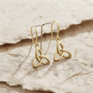 Trinity Knot Silver Earrings, 925 Sterling Silver Dangle Earrings, Irish Celtic Jewelry, Minimalist Dainty Earrings, Everyday Silver Drop
