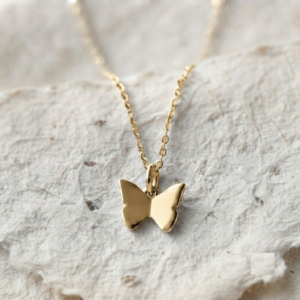 Dainty Butterfly Necklace, 925 Sterling Silver Butterfly Pendant, Minimalist Insect Jewelry, Small Everyday Silver CharmNature Inspired Gift