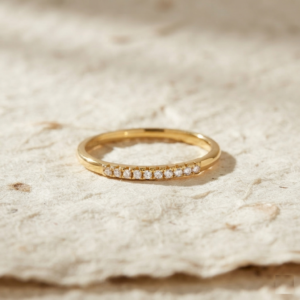 Dainty 925 Sterling Silver Stacking Ring, Minimalist Crystal Band, Small CZ Ring, Everyday Jewelry, Gift for Her