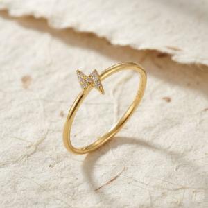 Dainty Lightning Bolt Ring, 925 Sterling Silver Stacking Ring, CZ Tiny Lightning Ring, Minimalist Statement Band, Dainty Everyday Jewelry