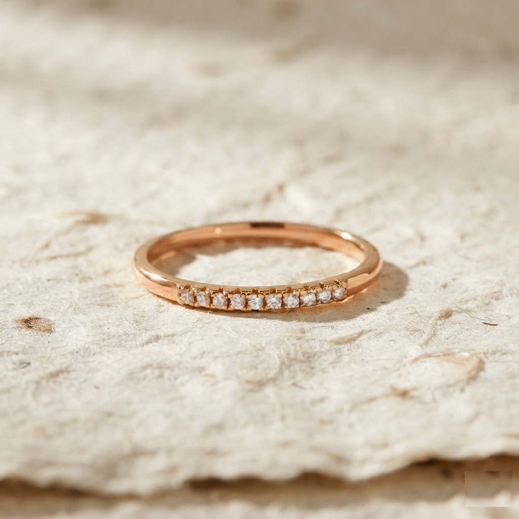 Dainty 925 Sterling Silver Stacking Ring, Minimalist Crystal Band, Small CZ Ring, Everyday Jewelry, Gift for Her - Image 4