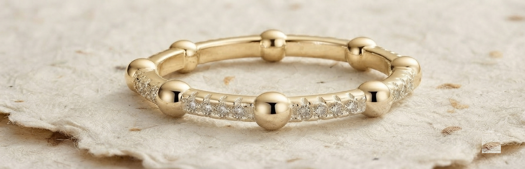 Dainty Beaded Stackable Ring, 925 Sterling Silver Minimalist Ring, Textured Bubble Band,Geometric Everyday Jewelry, Small Ball Eternity Ring