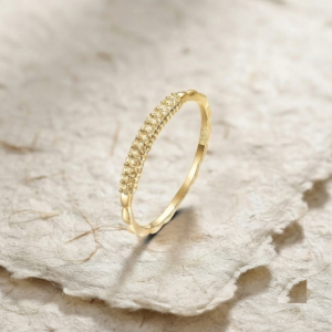 Dainty Sterling Silver Stacking Ring, Minimalist CZ Pavé Band, S925 Thin Everyday Jewelry, Dainty Wedding Band, Gift for Women