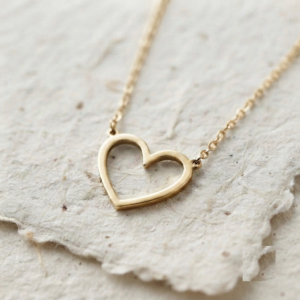 Dainty Heart Necklace, 925 Sterling Silver Open Heart Pendant, Minimalist Love Jewelry, Small Silver Heart Charm, Dainty Everyday Necklace