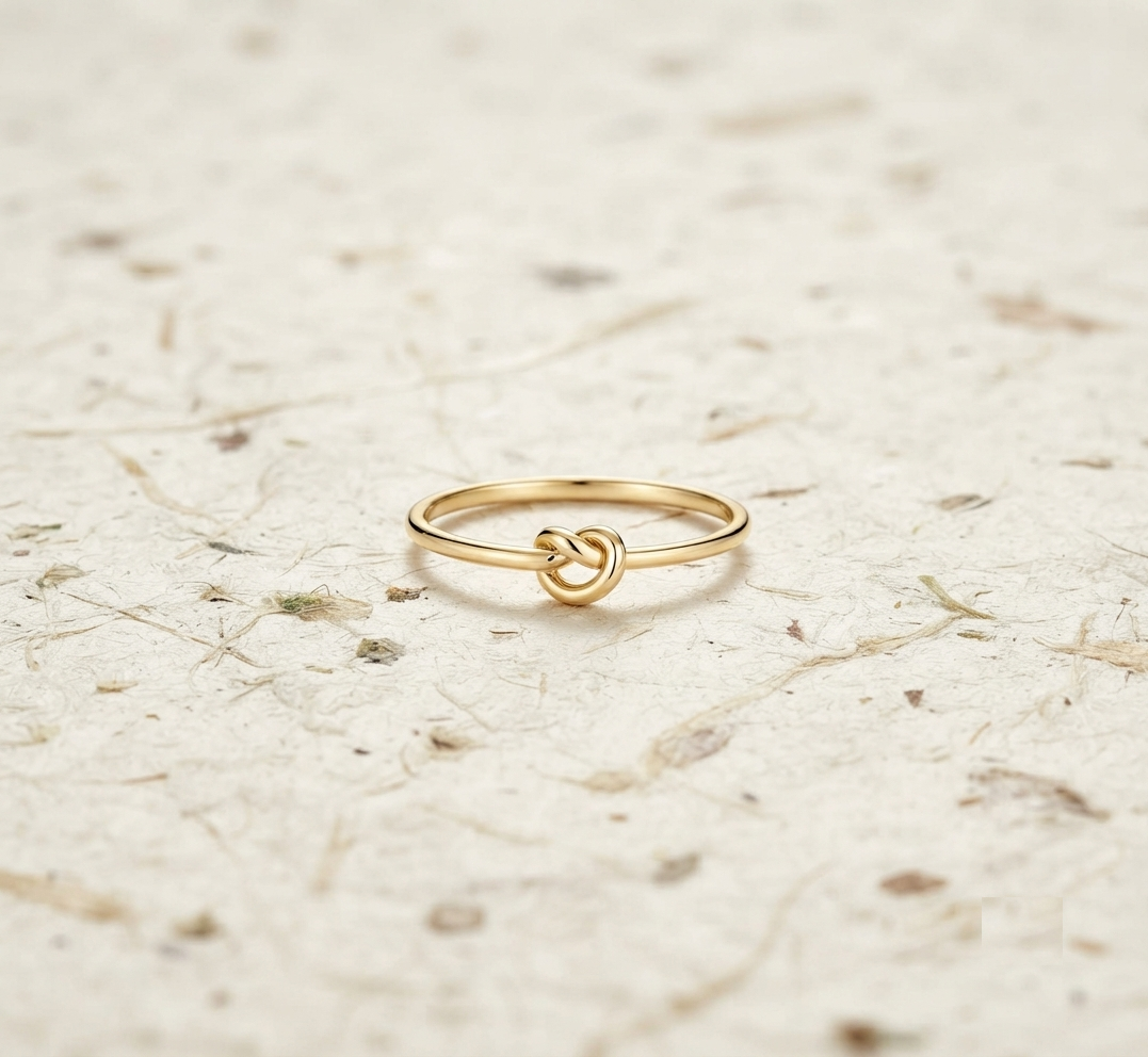 Dainty Sterling Silver Knot Ring, Minimalist Love Knot Band, Dainty Stacking Ring, Delicate Everyday Silver Jewelry, Handmade Promise Ring