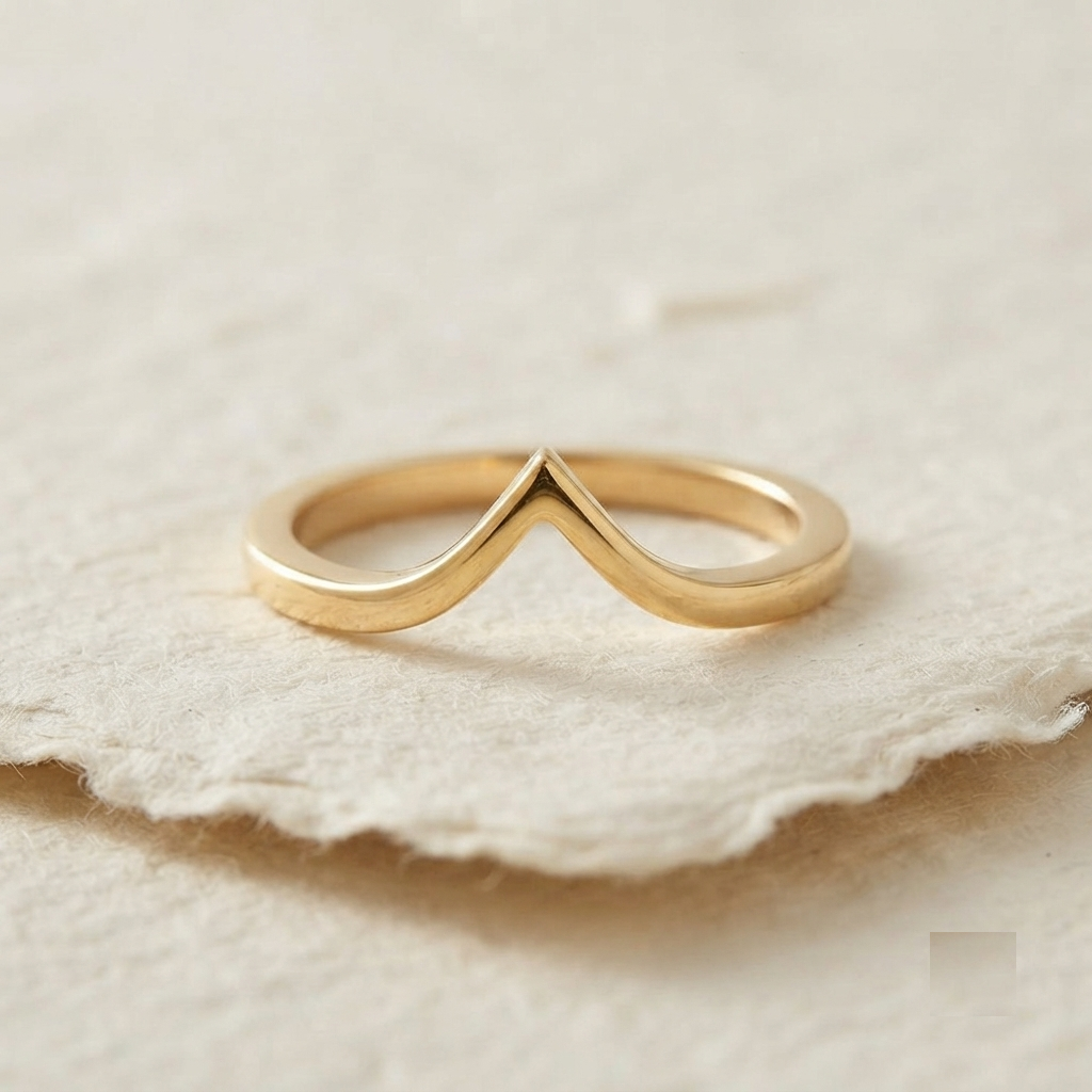 Minimalist V Band Ring, 925 Sterling Silver Chevron Ring, Dainty Stacking Ring, Geometric Arrow Ring, Simple Wedding Band, Minimalist Jewelr