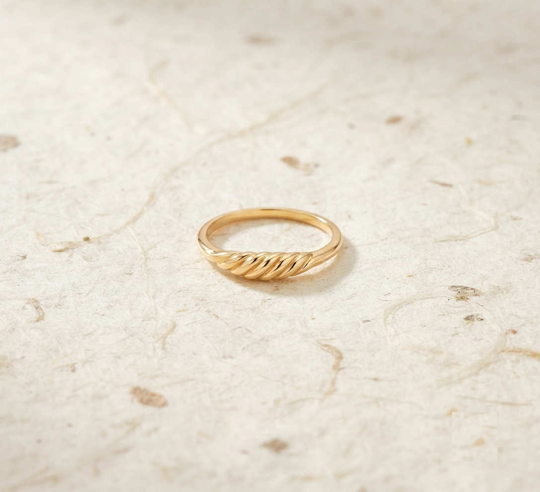 Dainty Twisted Rope Ring | 925 Sterling Silver Stacking Band | Minimalist Dome Ring | Everyday Minimalist Jewelry | Gift for Her