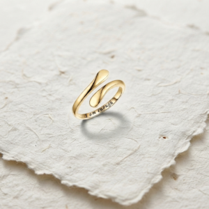 I Am Enough Ring, 925 Sterling Silver Minimalist Ring Inspirational Quote Jewelry Dainty Mental Health Affirmation Ring Adjustable Open Band