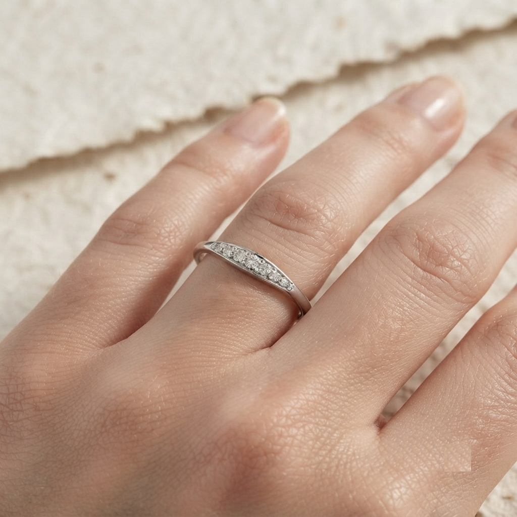 Minimalist Sterling Silver Ring, Petite Multi Stone Ring, Dainty Stacking Band, Handmade 925 Silver Jewelry, Anniversary Gift - Image 3