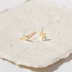Dainty Lightning Bolt Stud Earrings, 925 Sterling Silver Minimalist Lightning Earrings, Small Electric Bolt StudsEveryday Minimalist Jewelry