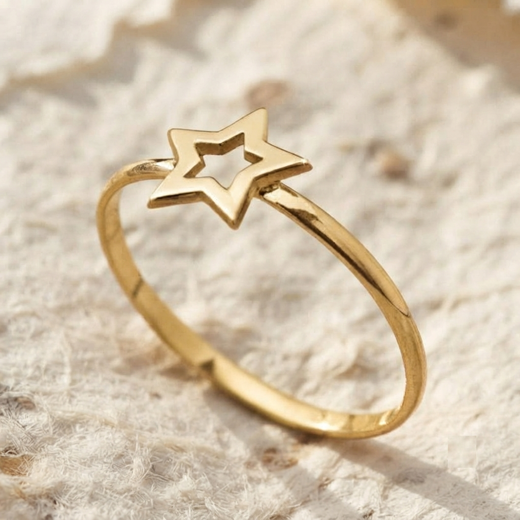 Dainty Star Ring, 925 Sterling Silver Celestial Ring, Minimalist Open Star Stacking Band, Cute Everyday Jewelry, Gift For Her
