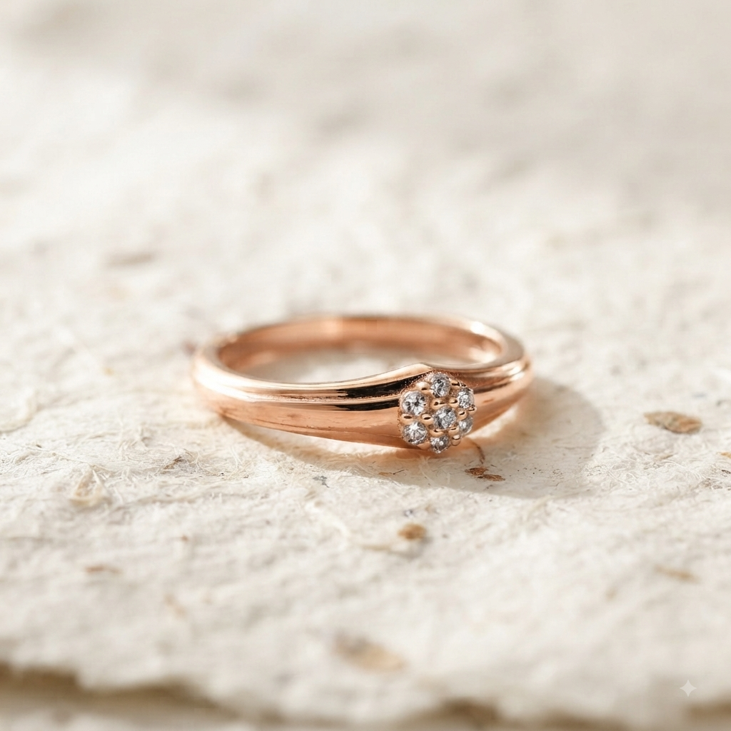 Dainty Cluster Ring | 925 Sterling Silver Ring | Minimalist Diamond Alternative Ring | Small Cluster Engagement Ring | Dainty Stacking - Image 3